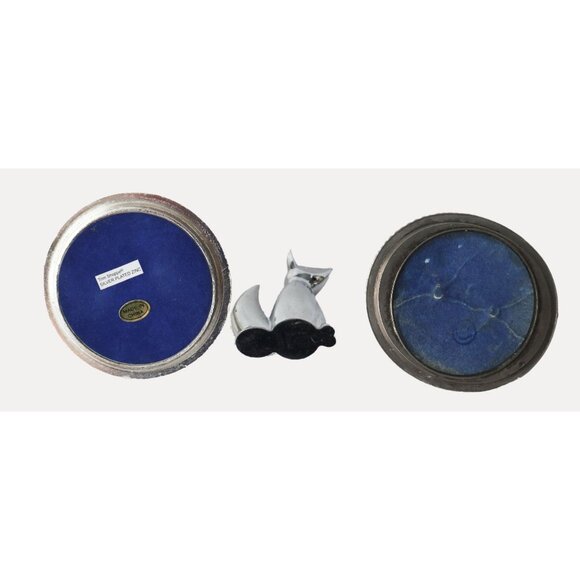 Vintage Silver Toned Animal Ring Holders Cat Giraffe & Fox Lot - Picture 8 of 8